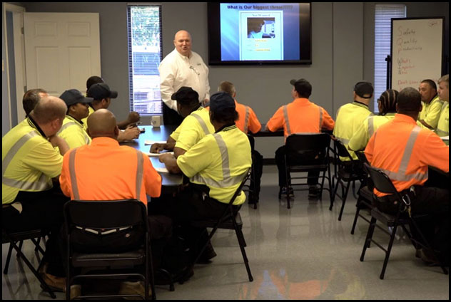 Aardvark uniformed sweeping crew in Memphis